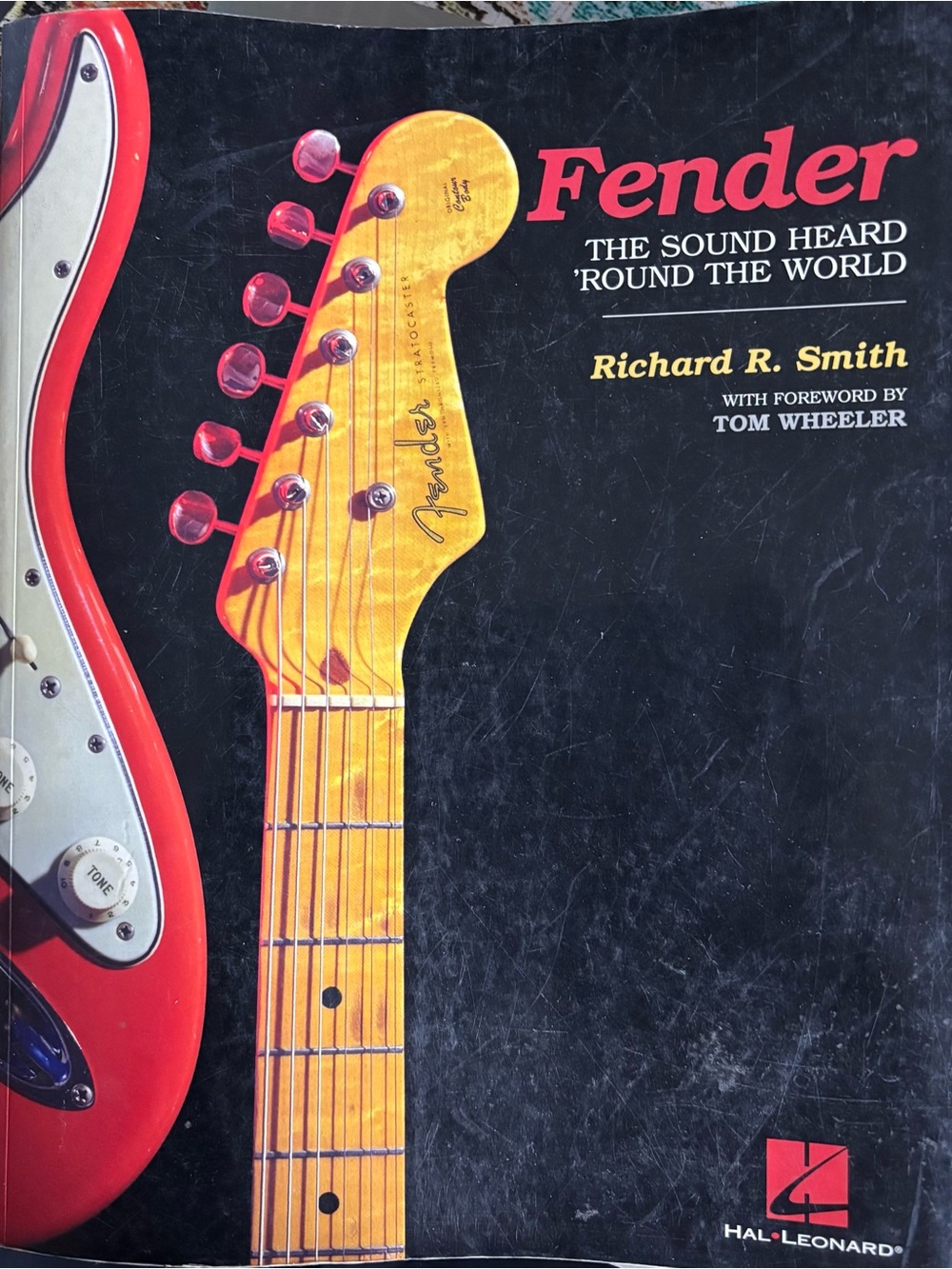 Fender Black Cover with Red and Yellow Guitar Art